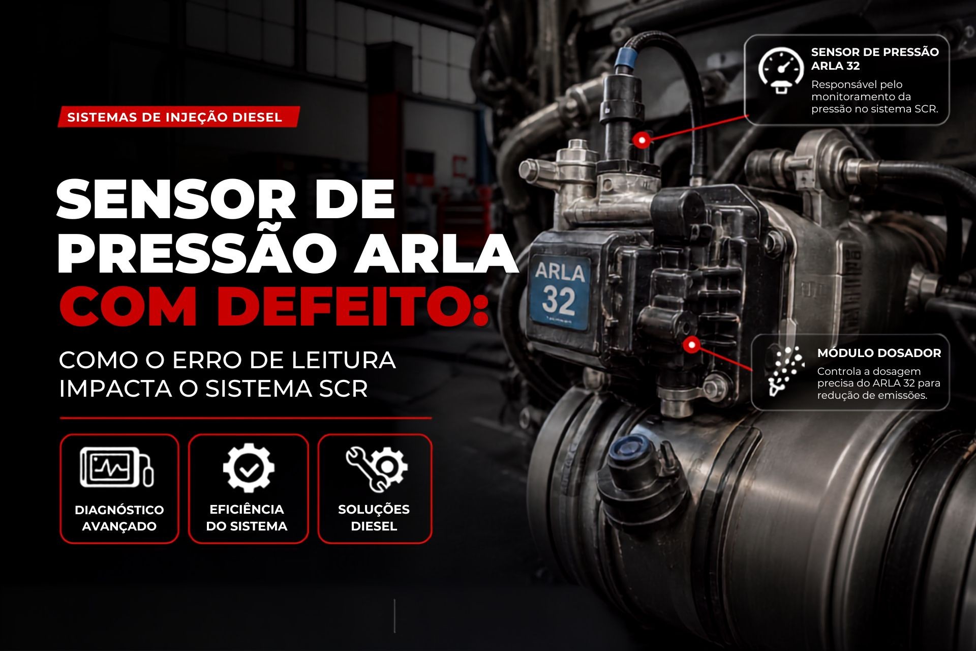 Sensor de Pressão ARLA com Defeito: Como o Erro De Leitura Impacta o Sistema SCR